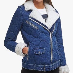 NWT Levi’s Sherpa Denim Bikers Jacket